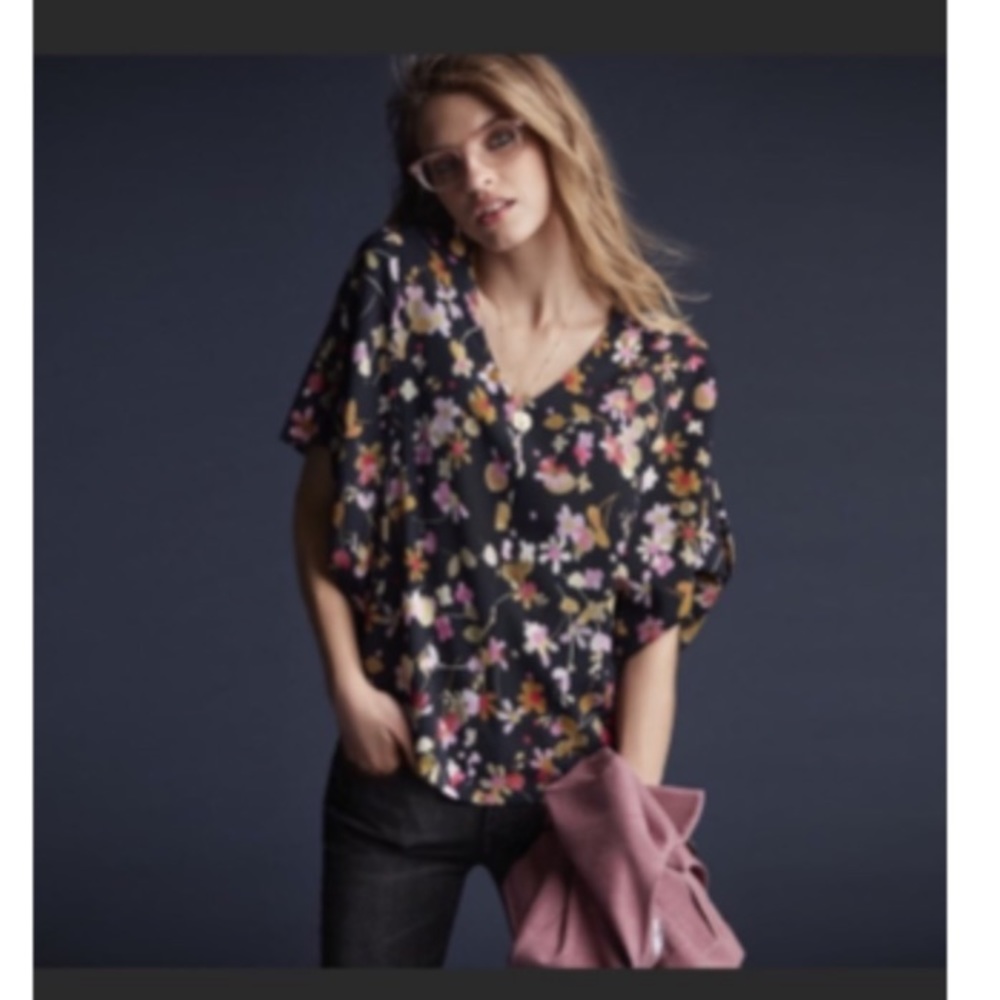 CAbi floral blouse